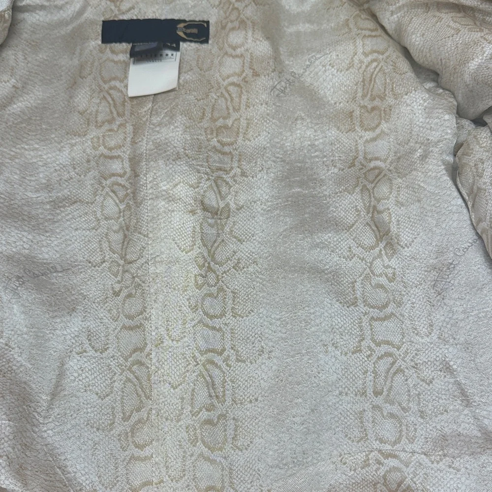 Just Cavalli Genuine Leather Quilted Jacket with Braided Trim – Luxury Designer - Picture 11 of 16